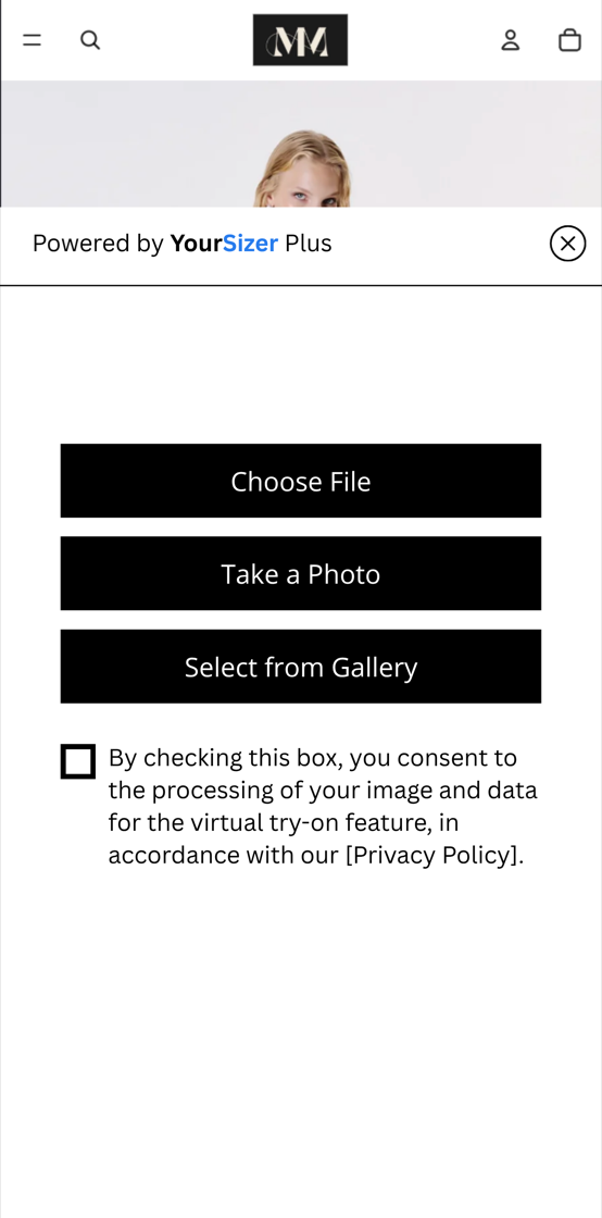 Photo upload screen